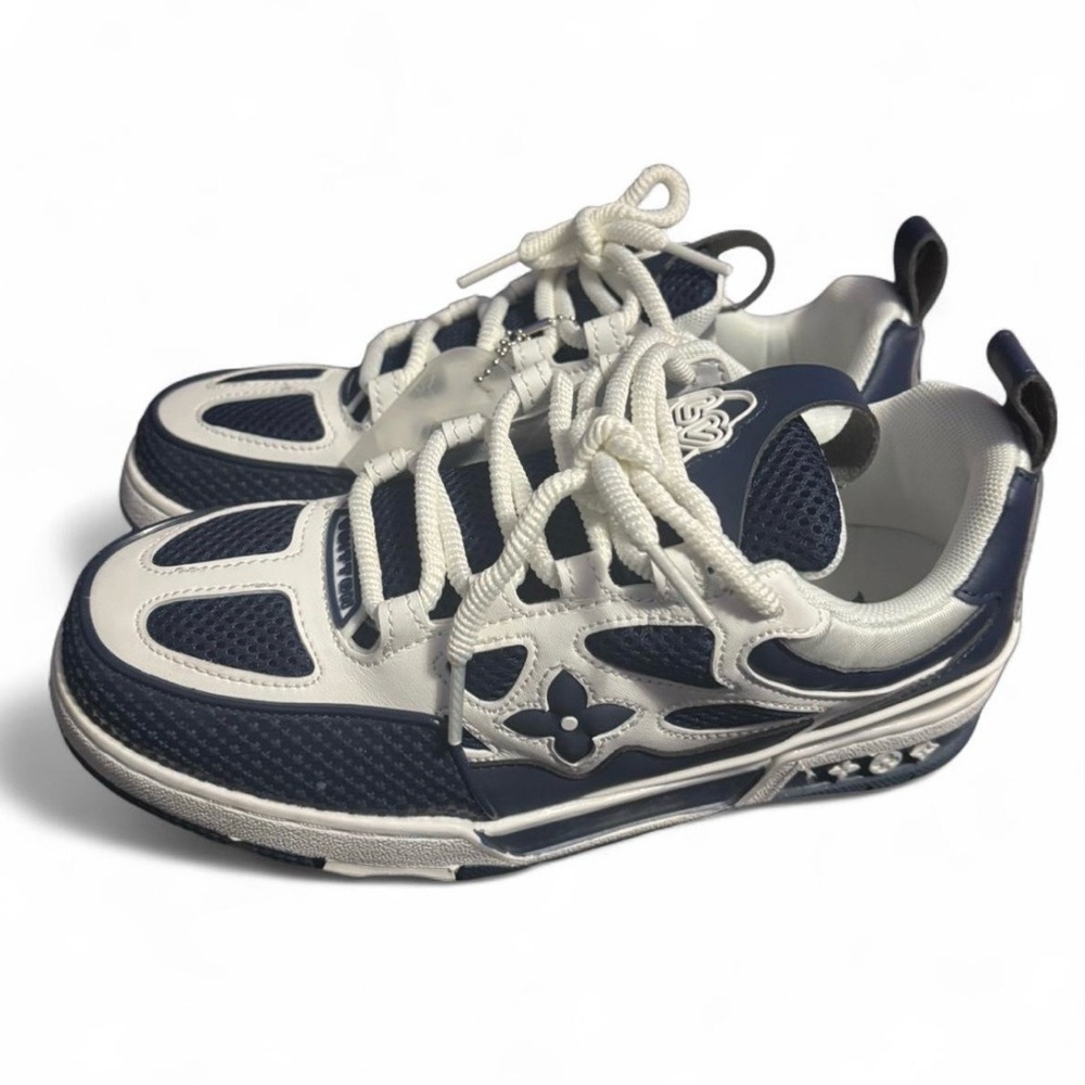 Louis Vuitton Navy and White Sneakers - Picture 2 of 4
